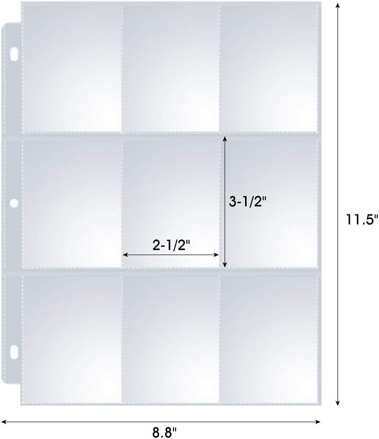9 Pocket Page Protector 5 Count