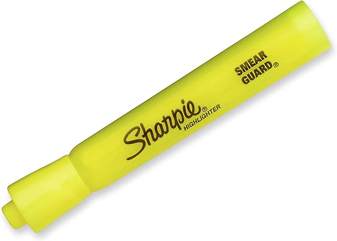 SHARPIE Tank Style Fluorescent Highlighter, Chisel Tip, Multiple Colors
