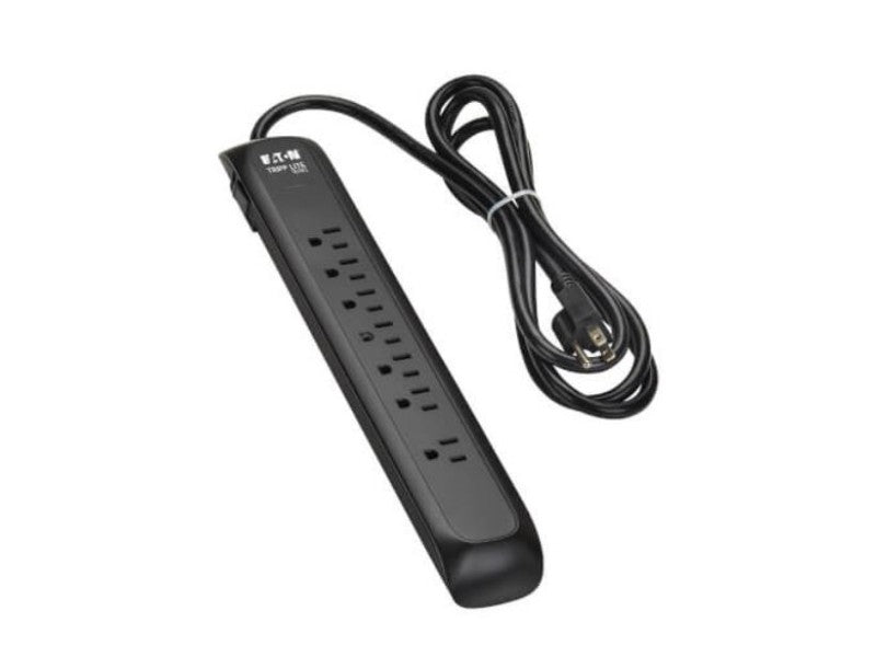 Eaton Tripp Lite Series Protect It 7-Outlet Surge Protector, 6 ft. Cord, 1500 Joules Black